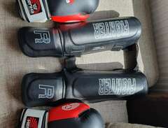 mauy Thai leg guards and gl...
