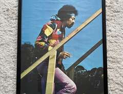Jimi Hendrix inramad plansch