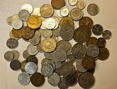 Gamla mynt från olika länder