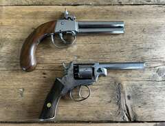 Revolver och pistol svartkrut