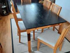 matbord och 6 stolar