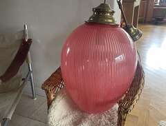 Stor italiensk taklampa i glas
