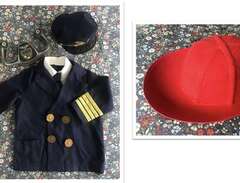 Pilot uniform med hatt och...