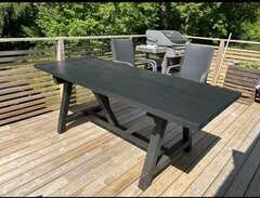 matbord svart 6 stolar