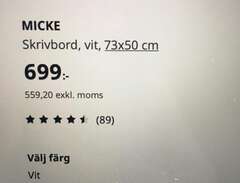 Ikeas skrivbord Micke.
