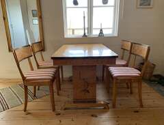 Retro matbord och 4 stolar
