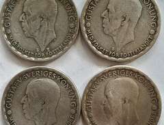 Silvermynt 4 st 1-kronor