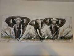 canvas tavla med elefanter