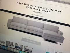 skandinavisk soffa och fåtölj