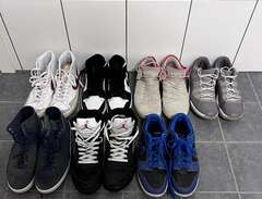 Diverse Nikes och Jordans