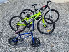 Cyklar mountainbike, mini bmx