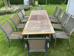 Trädgårdsmöbler bord med 10...