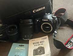 Canon EOS 80D (Två lenser i...