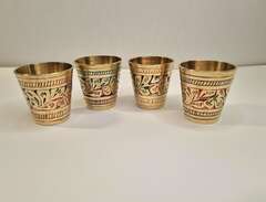 Fyra Brass shot cups