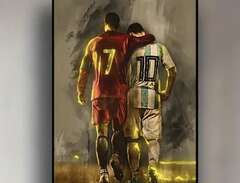 Affisch Messi & Ronaldo