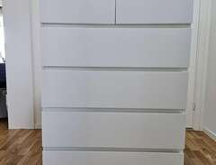 IKEA Malm byrå (vit) 6 lådor